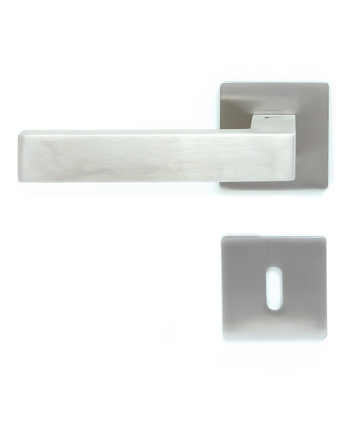 ERGO Line CUBE NEO Türbeschlag Edelstahl - Moderner Türgriff PZ Set Quadratisch