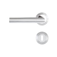 Griffwelt Como Flat Round Flachrosettengarnitur Edelstahl matt / Edelstahl poliert