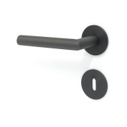 Griffwelt Ferrara Flat Round Türgriff Tiefschwarz