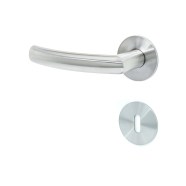 Griffwelt Salerno Flat Round Türgriff Edelstahl matt
