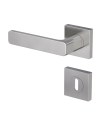 Griffwerk Minimal Modern Eckig Rosettengarnitur Samtgrau
